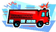 clipart of red fire truck 